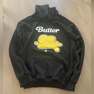 BTS Butter Unisex Graphic Hoodie Black Size L